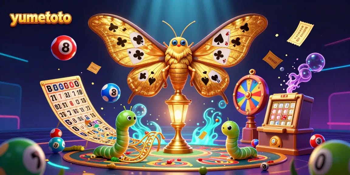 Experience thrilling lottery wins with yumetoto's vibrant scene of numbered balls and exciting prizes.