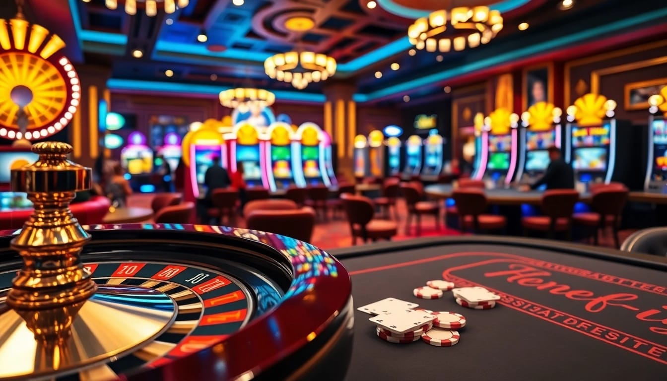 Players enjoying thrilling games at https://789f.site/, featuring a roulette wheel and poker table in action.
