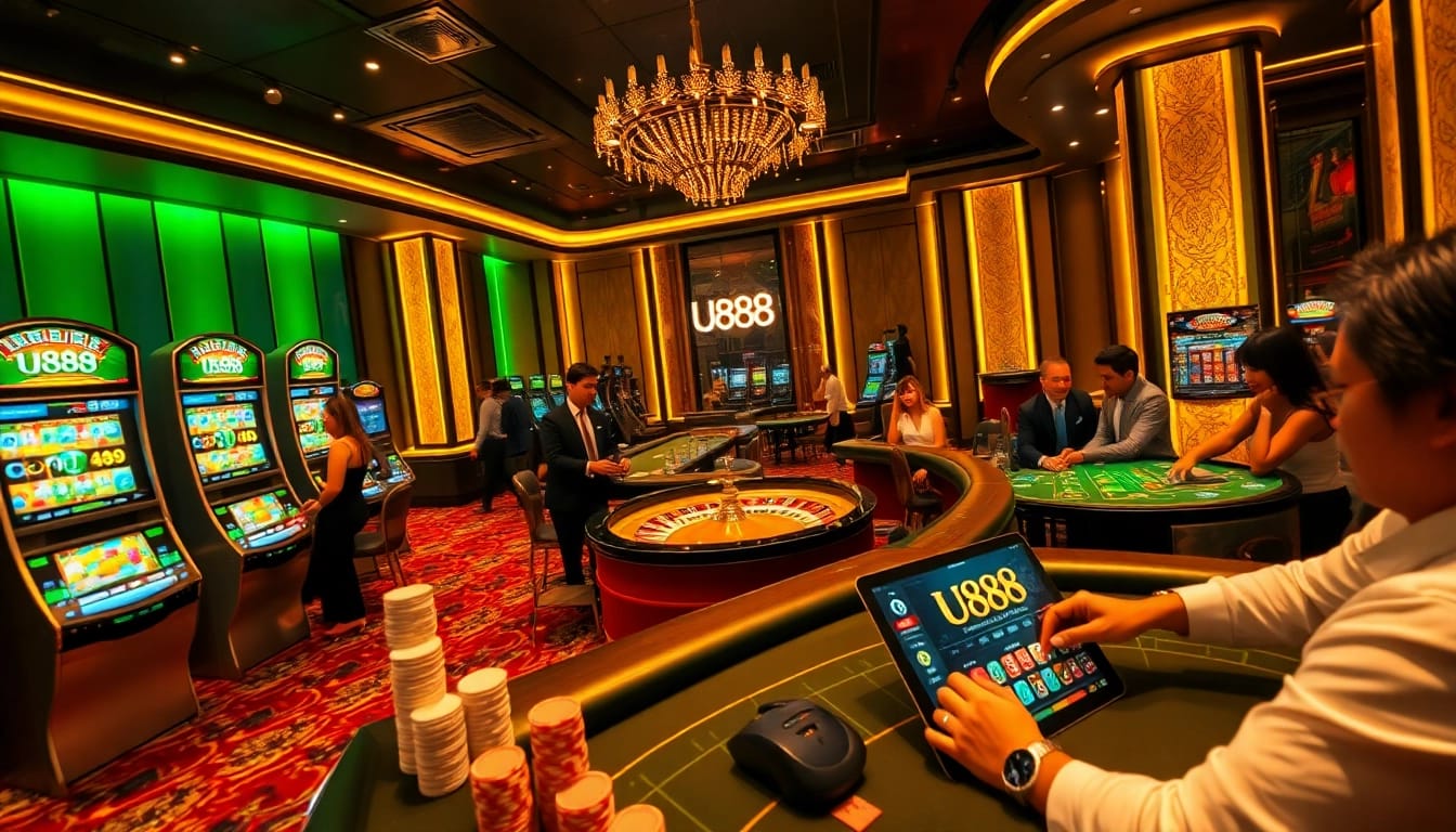 Engage in live gaming action at Nhà cái U888 with professional dealers and thrilling casino elements.