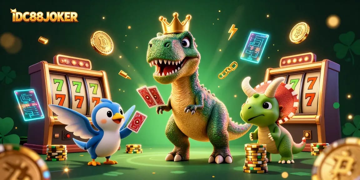 Win big at IDC88JOKER with friendly 3D characters navigating slots and jackpots.