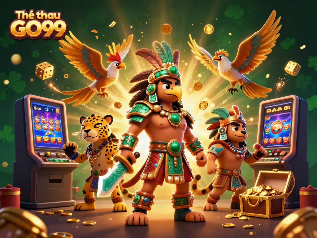 Experience thrilling betting with Thể thao GO99 showcasing dynamic characters and captivating casino elements.