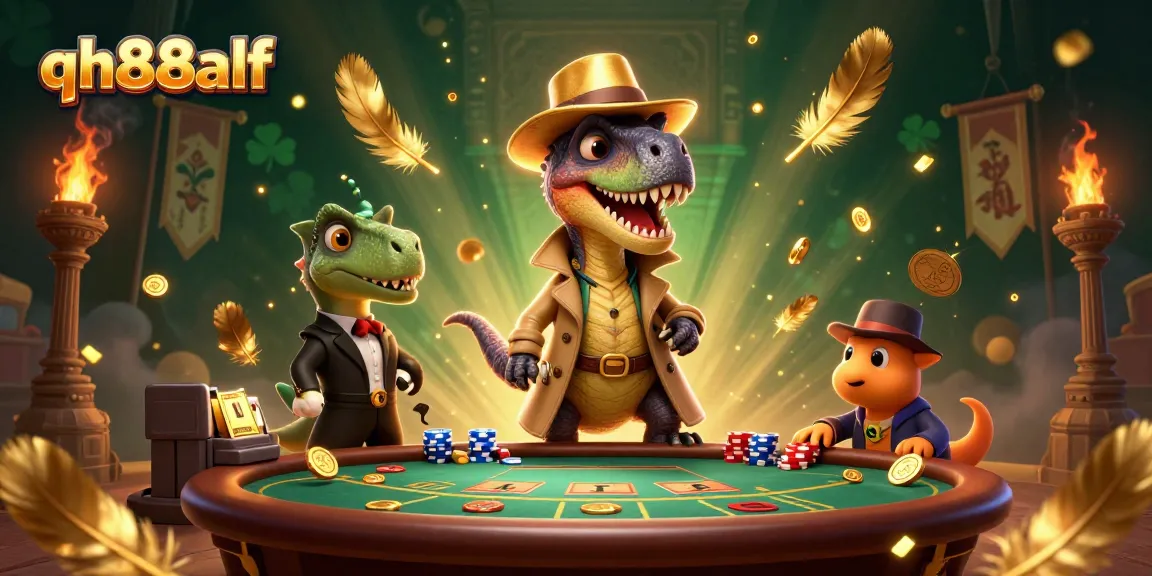 Play blackjack with the qh88alf velociraptor card counter, stegosaurus pit boss, and compy pickpocket.