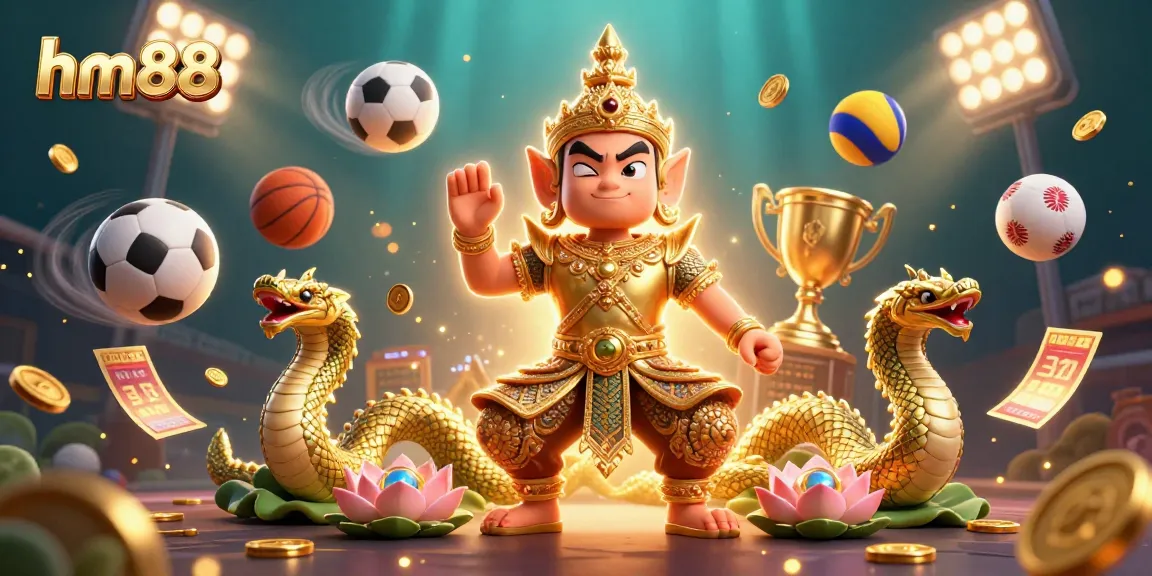 Experience thrilling sports betting action with hm88, featuring dynamic characters and vibrant game elements that enhance gameplay.