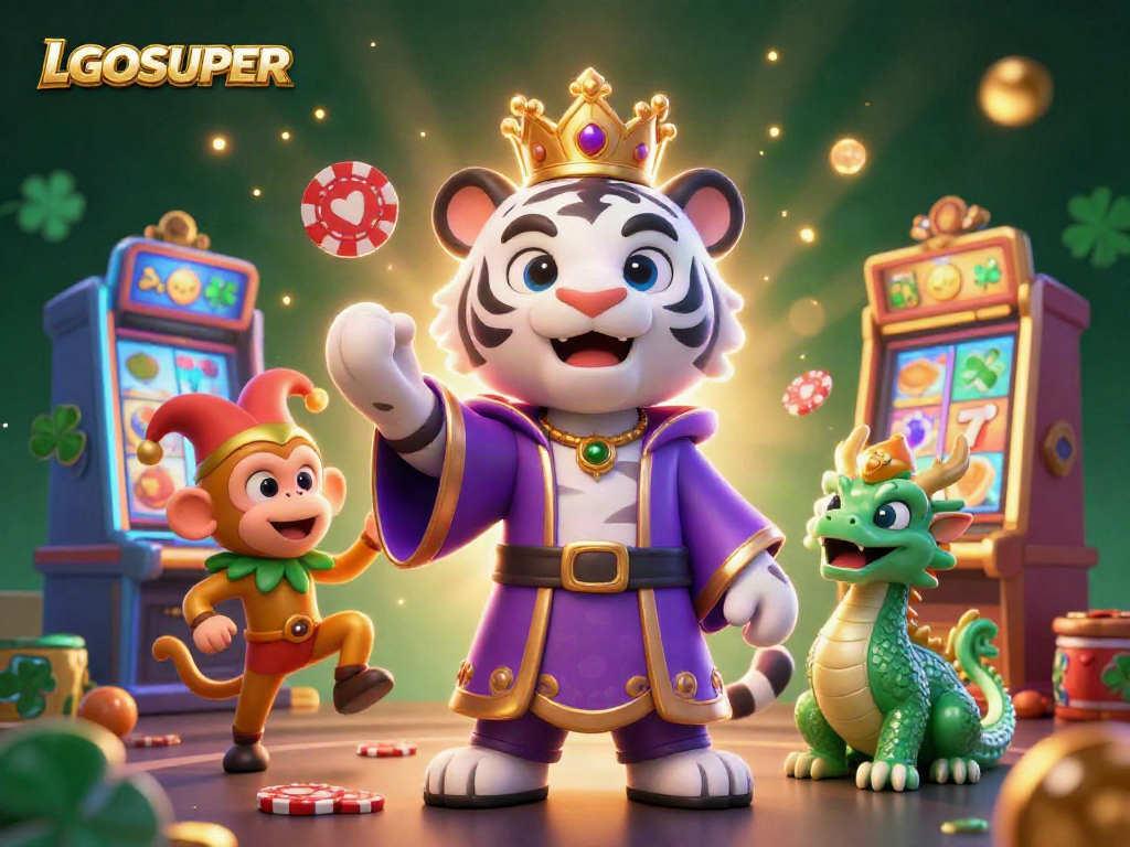 Experience the thrills of LGOSUPER with charming characters and engaging slot games in a magical casino atmosphere.