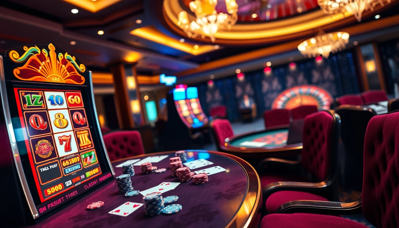 Experience the excitement of slot88 with vibrant slot machines and active players in a luxurious casino setting.