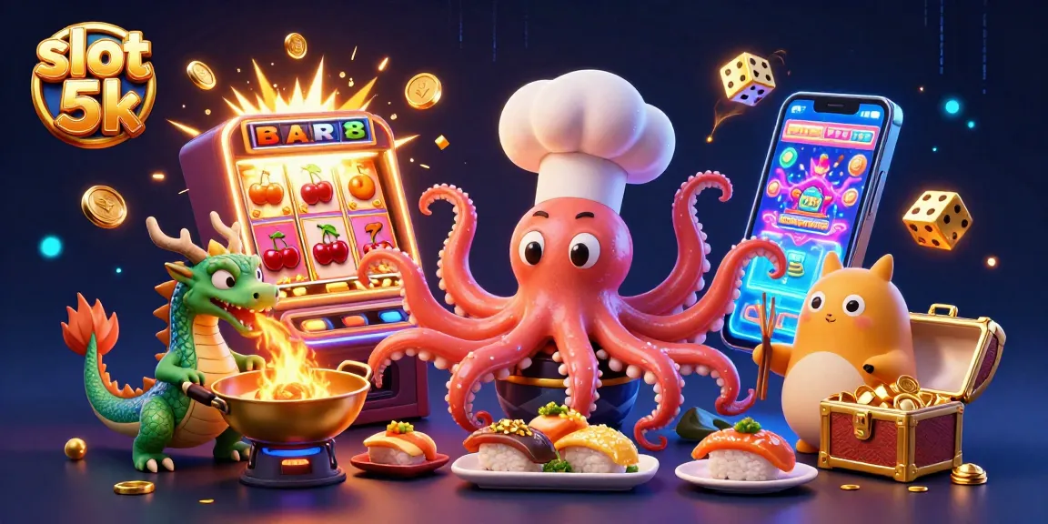 Win big with slot 5k while enjoying vivid 3D illustrations of casino elements and characters.