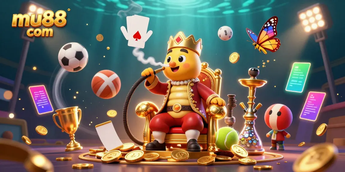 Experience the excitement of gambling at mu88 com with this vibrant 3D illustration showcasing fantasy elements and action-packed scenes.