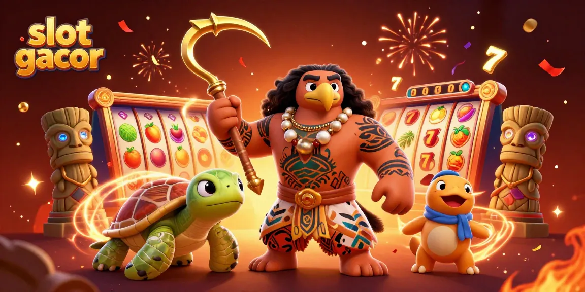 Nikmati keseruan slot gacor dengan karakter demigod unik dan suasana kasino yang ceria.