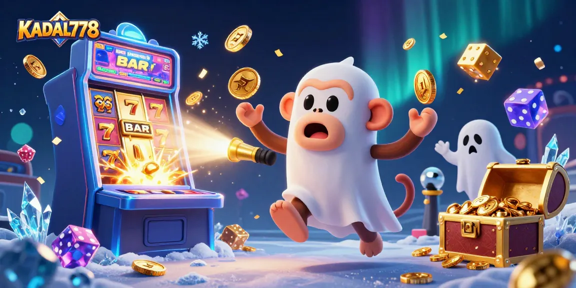 KADAL778 offers an exciting casino experience with a playful poltergeist monkey and ghost-hunting puppy amidst a jackpot frenzy.