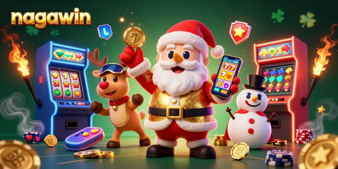 Join Santa and friends in nagawin's vibrant casino, spinning winning slots and endless fun.