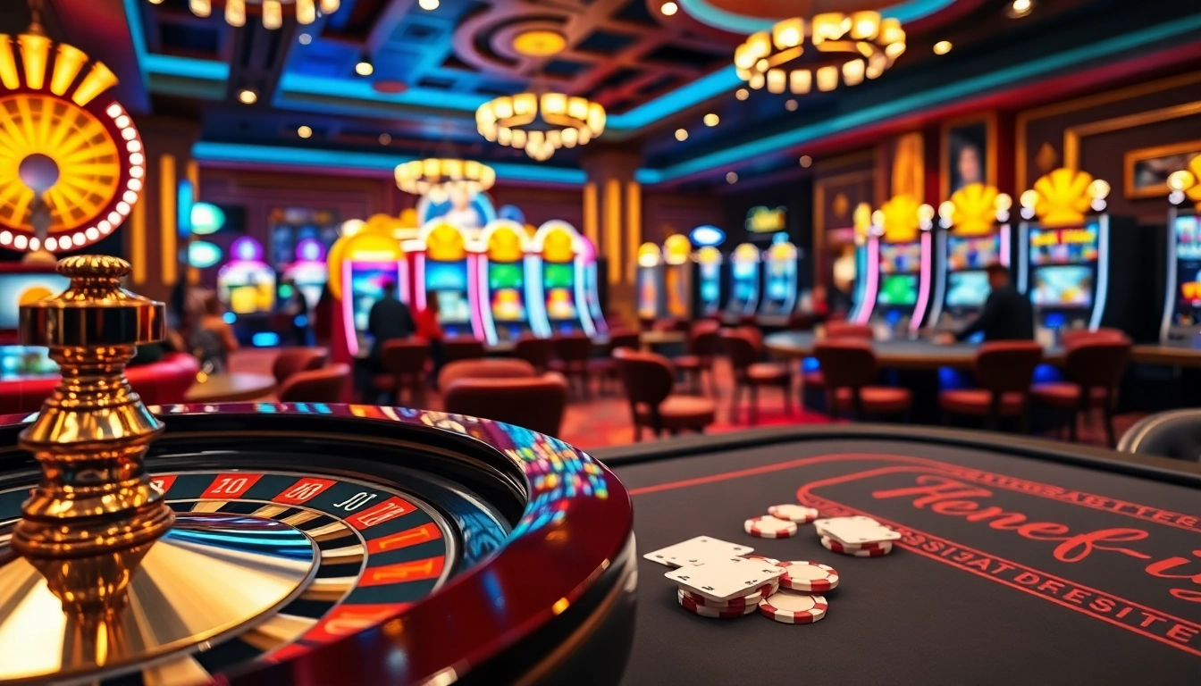 Players enjoying thrilling games at https://789f.site/, featuring a roulette wheel and poker table in action.