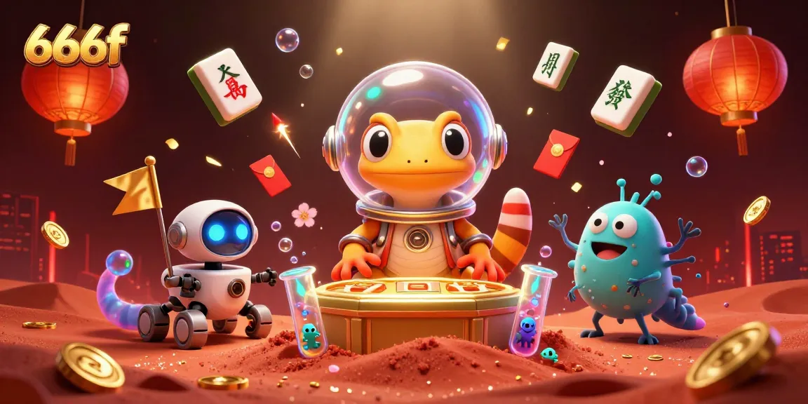Experience thrilling gaming adventures at 666f in a vibrant Martian casino scene.