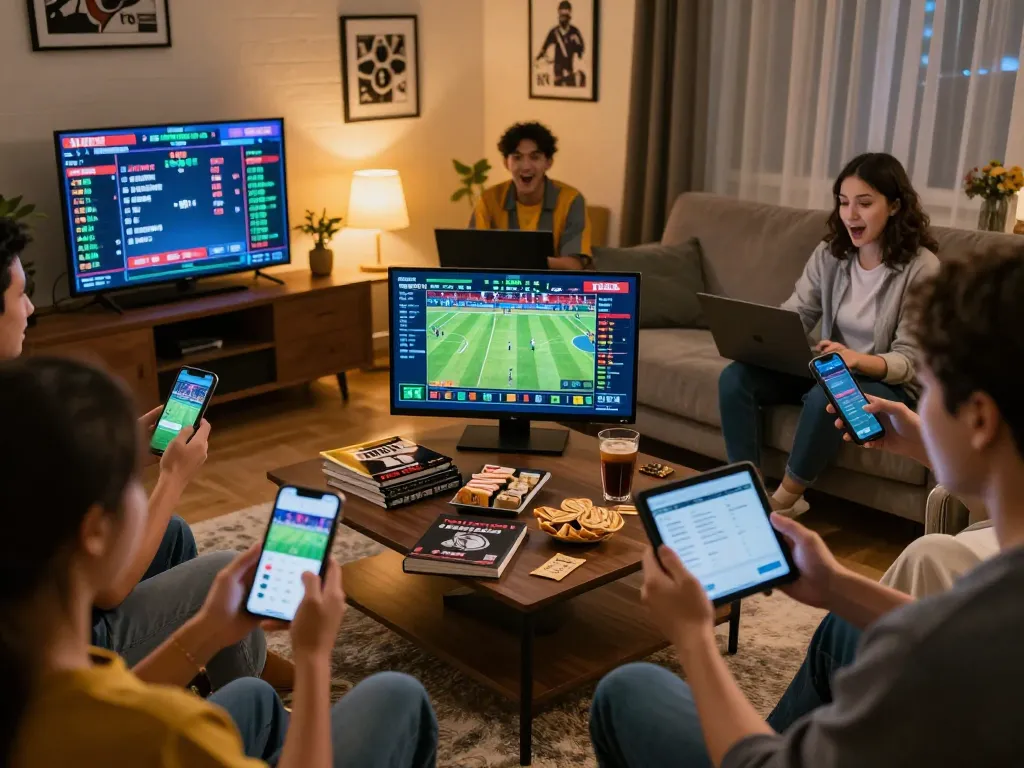 Engage with LGOGOAL while placing bets on live sports in a comfortable home setup.