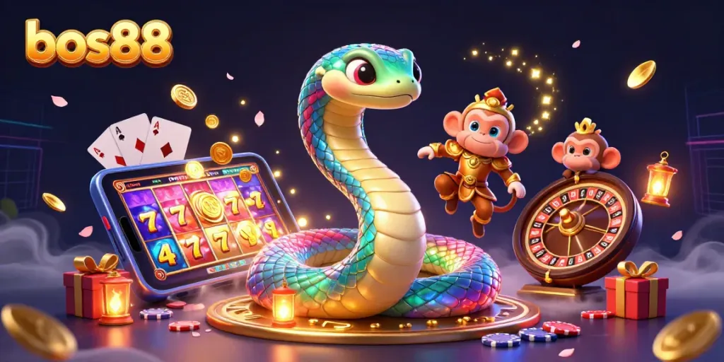Engage with the vibrant world of bos88, featuring a colorful slot game bursting with energy and playful characters.