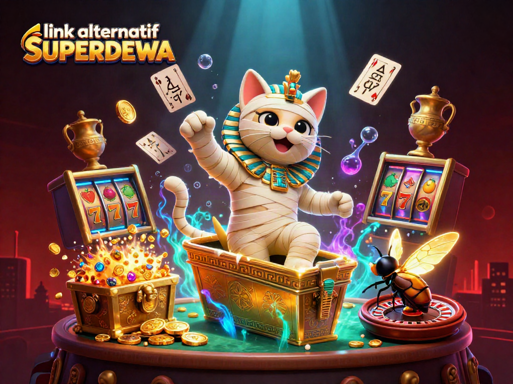 Engage with thrilling adventures at link alternatif SUPERDEWA featuring a mummy cat and glowing games.