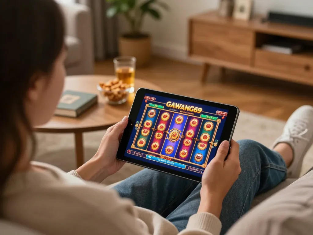 Engaging gameplay experience at GAWANG69 online casino on a tablet.