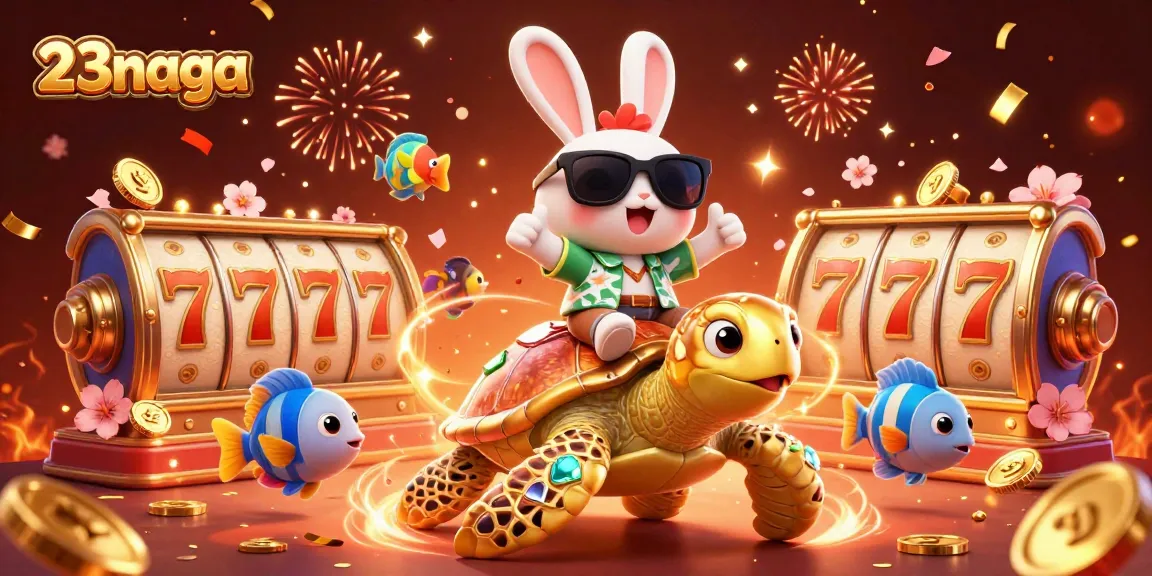 23naga menunjukkan keberuntungan dalam permainan slot dengan karakter unik di latar belakang festival penuh warna.