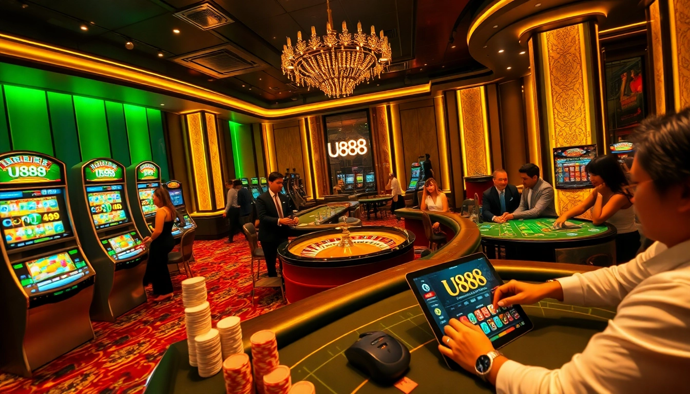 Engage in live gaming action at Nhà cái U888 with professional dealers and thrilling casino elements.