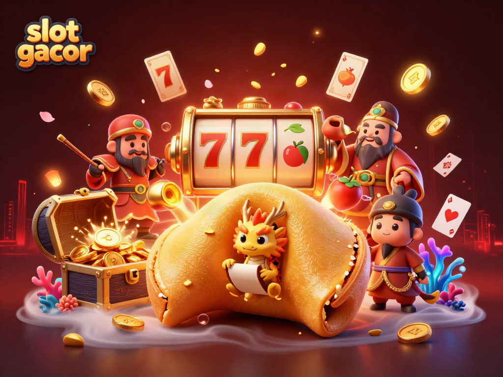 Experience slot gacor excitement with vibrant 3D characters amidst gold coins and jackpot symbols.