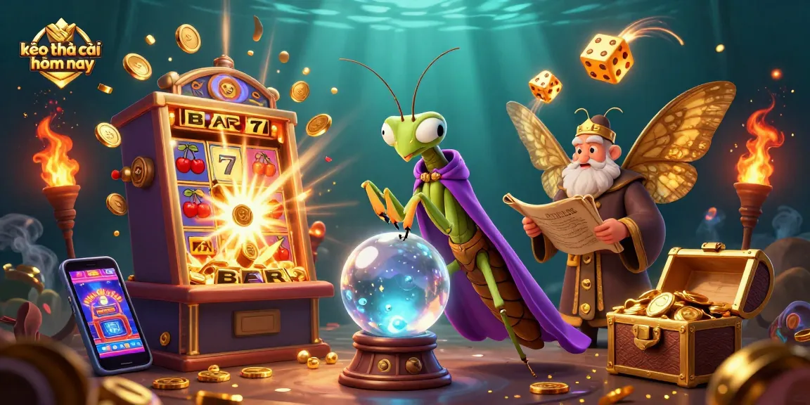 Experience kèo nhà cái hôm nay with a vibrant 3D casino scene featuring fortune tellers and jackpots.