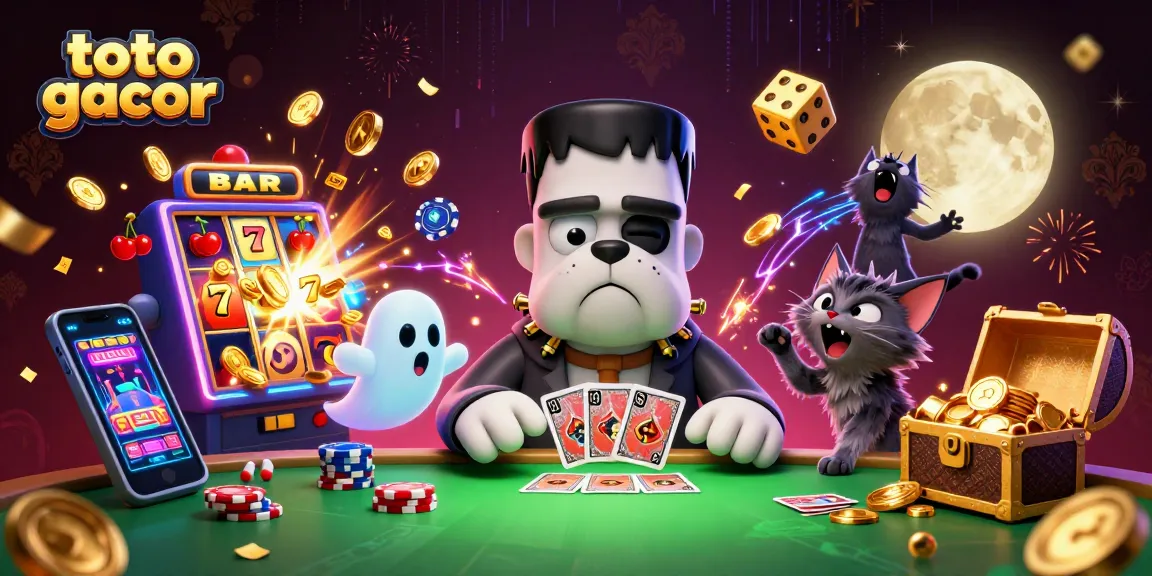 Mainkan toto gacor dengan Frankenstein bulldog dan jackpot slot berkilau.