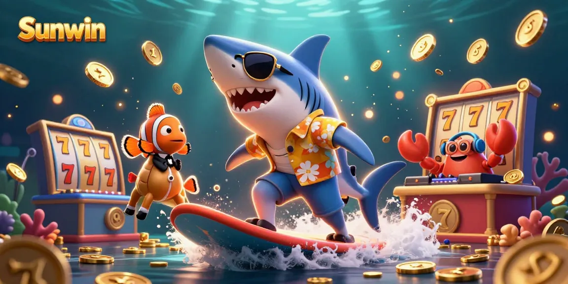 Experience the thrill of Sunwin gaming with a vibrant underwater casino scene.