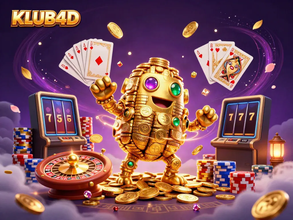 Menang di KLUB4D dengan golem emas dan elemen kasino memukau.