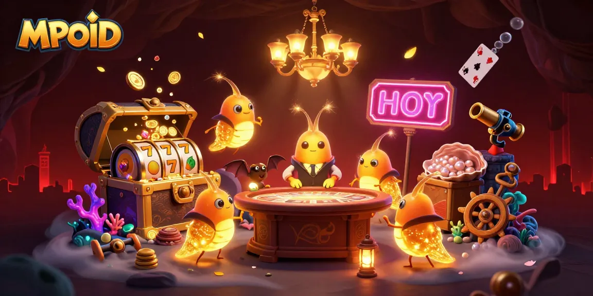 Engage in MPOID with rich casino visuals, featuring unique glowworm dealer elements and exciting game dynamics