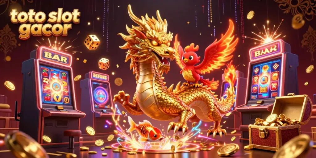 Menangkan jackpot dengan toto slot gacor pada ilustrasi kasino 3D yang dinamis.