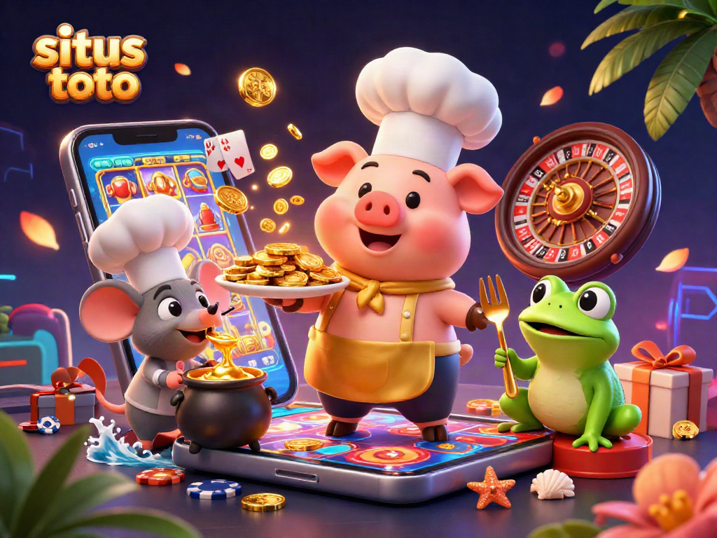 Situs toto memberikan pengalaman permainan menarik dengan karakter kartun dan tema kasino yang kaya.