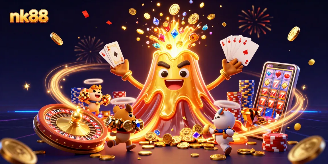 Experience the thrilling eruption of treasures at nk88, a vibrant casino adventure.