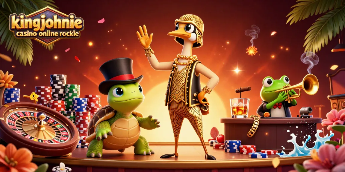Spin to win at kingjohnnie casino online roulette with vibrant 3D characters in a lively casino setting.