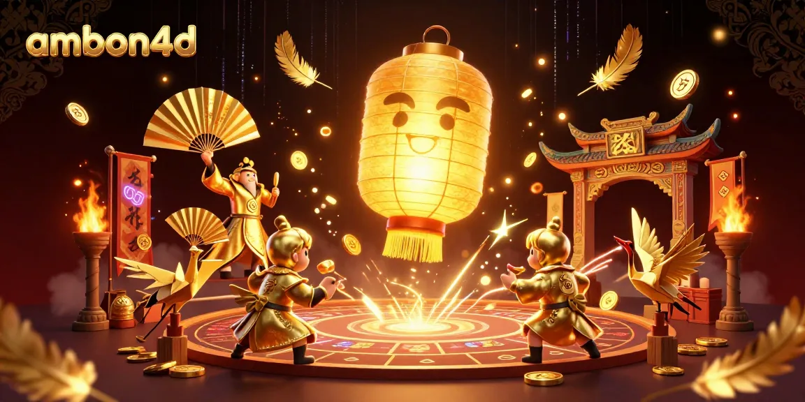 Experience thrilling gameplay with ambon4d’s vibrant casino atmosphere featuring golden lantern spirit and warriors.
