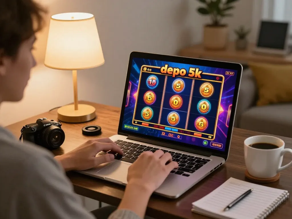 Memainkan permainan slot depo 5k yang menarik secara online dari pengaturan rumah yang nyaman dengan catatan strategis.