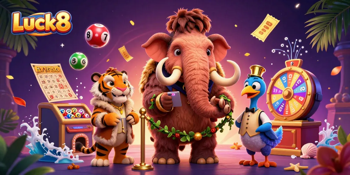 Experience thrilling games at Luck8 casino with vibrant characters and festive elements.
