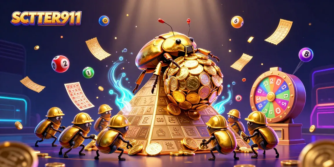 Engage with SCATTER911's vibrant gaming scene featuring dynamic lottery elements and golden treasures.