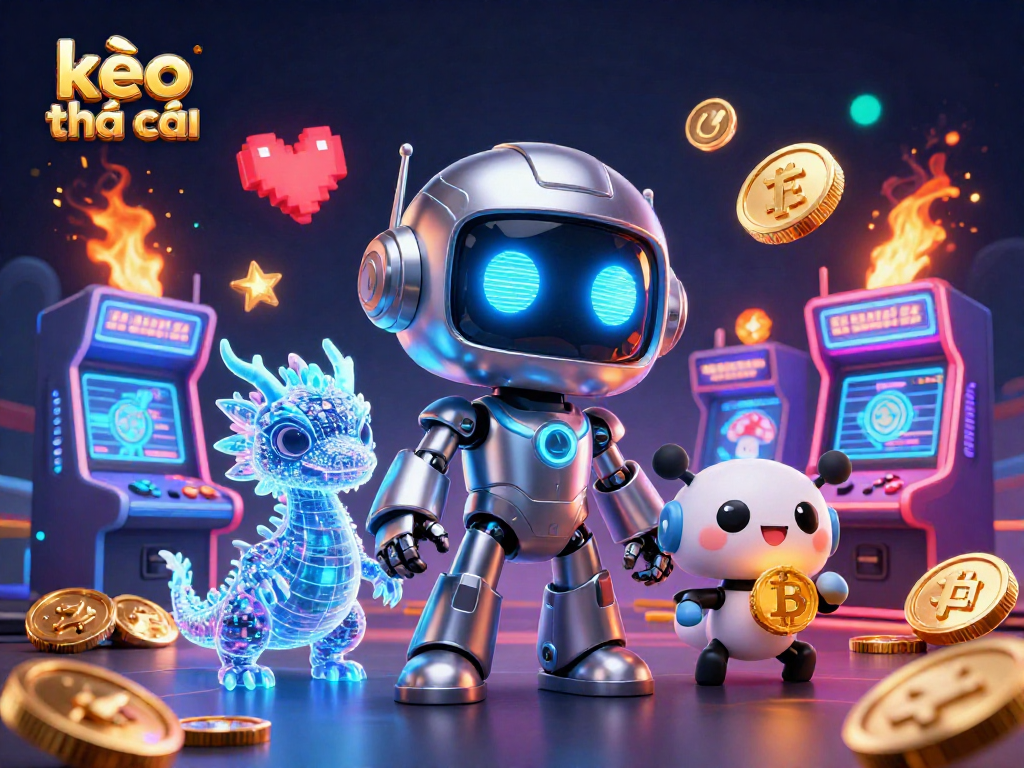 Engage with kèo nhà cái in a vibrant 3D scene featuring advanced gaming elements and a dynamic casino aesthetic.
