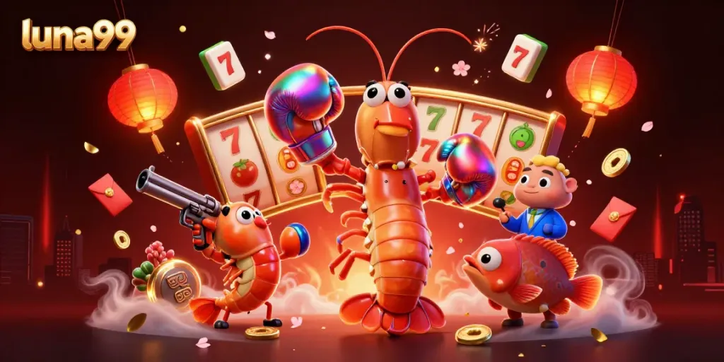 Gambarlah luna99 saat bermain slot yang penuh warna dengan karakter-karakter menarik dan suasana ceria.