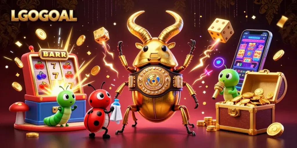 Experience exciting wins with LGOGOAL at the casino, featuring vibrant slot machines and interactive elements.