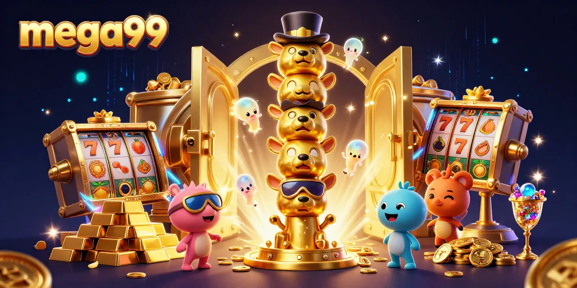 Experience thrilling jackpots at mega99 with dynamic casino elements and vibrant 3D illustrations.
