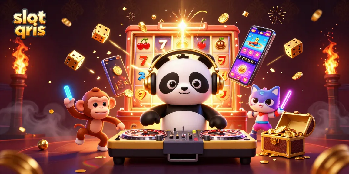 Experience slot qris excitement with dynamic 3D characters and vibrant casino elements.