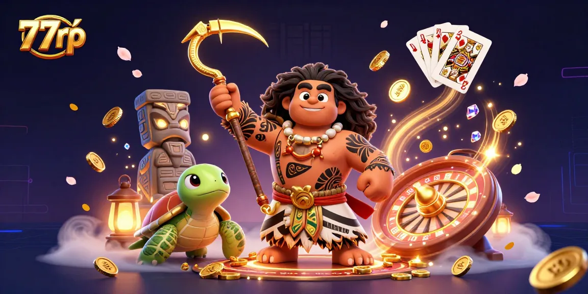 Engage in thrilling action with 77rp's colorful casino adventure featuring dynamic gaming elements.