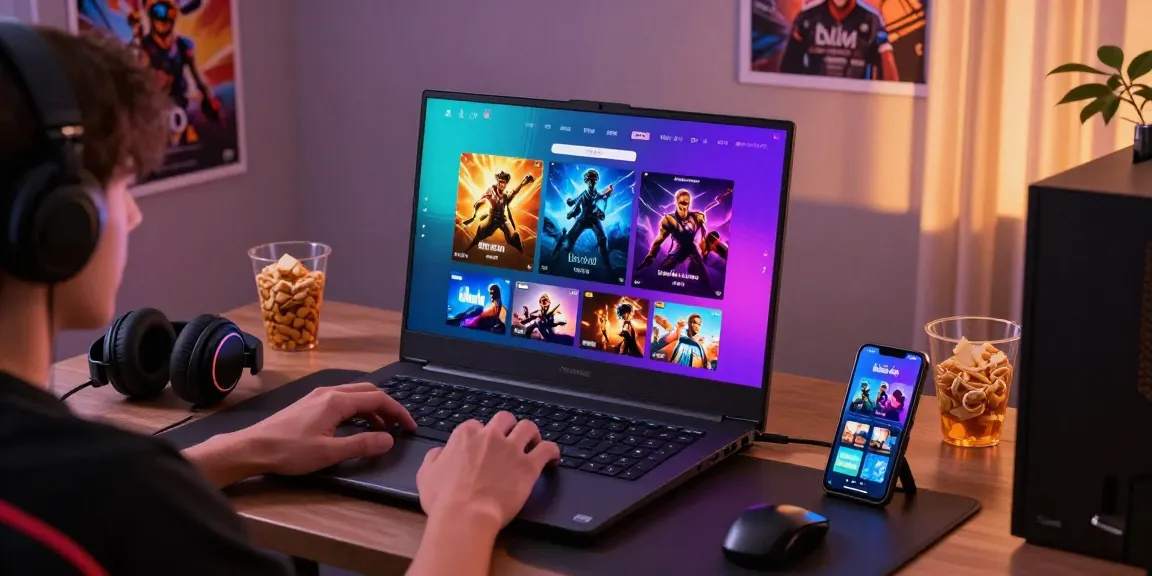 Player immersed in cika4d online gaming experience in lively gaming room.